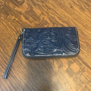 Patricia Nash Biscay Phone Wristlet tooled leather